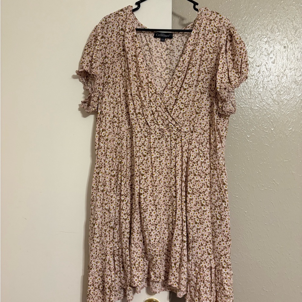 Floral Print Dress - Pink